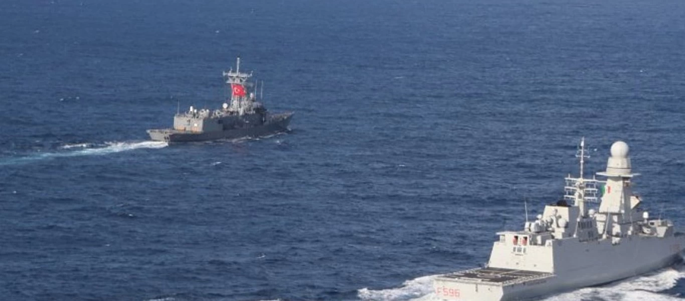 Η αριστερή ιταλική κυβέρνηση έστειλε την φρεγάτα στην Κύπρο για να κάνει χθες άσκηση με... τους Τούρκους (βίντεο)